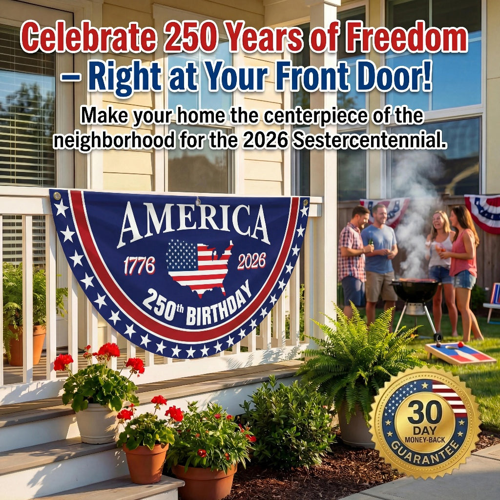 50% OFF TODAY – America’s 250th Porch Banner🗽