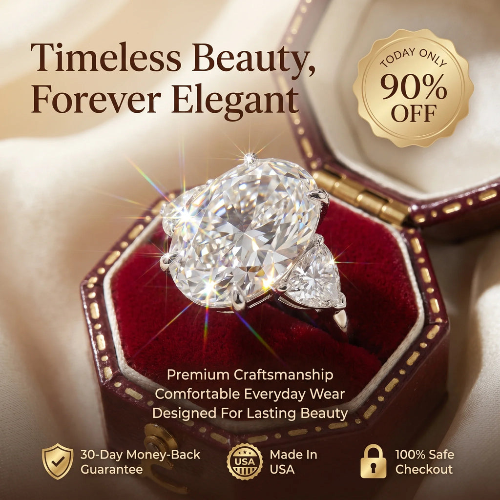 Classic Brilliant Fire Oval Statement Ring | 90% OFF Limited Time, Last Day!🔥