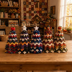 🎄Americana Christmas Tree Quilt Kit – Easy Layered Fabric Holiday Décor for Quilting Lovers