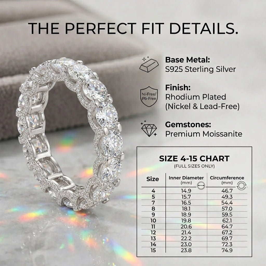 🔥 Final Flash Sale: 90% OFF-The Timeless Elegance - Premium Moissanite Eternity Band🔥