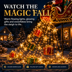 ✨🎅✨ 2026 New Santa's Flying Sleigh Gift Cascade – Solar Christmas Garden Light