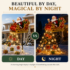 ✨🎅✨ 2026 New Santa's Flying Sleigh Gift Cascade – Solar Christmas Garden Light
