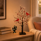 ✨ 2026 Vintage Glowing Cardinal Tree