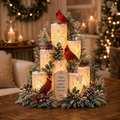 Lighted Cardinal Christmas Memorial – Heartfelt Remembrance Centerpiece for Loved Ones