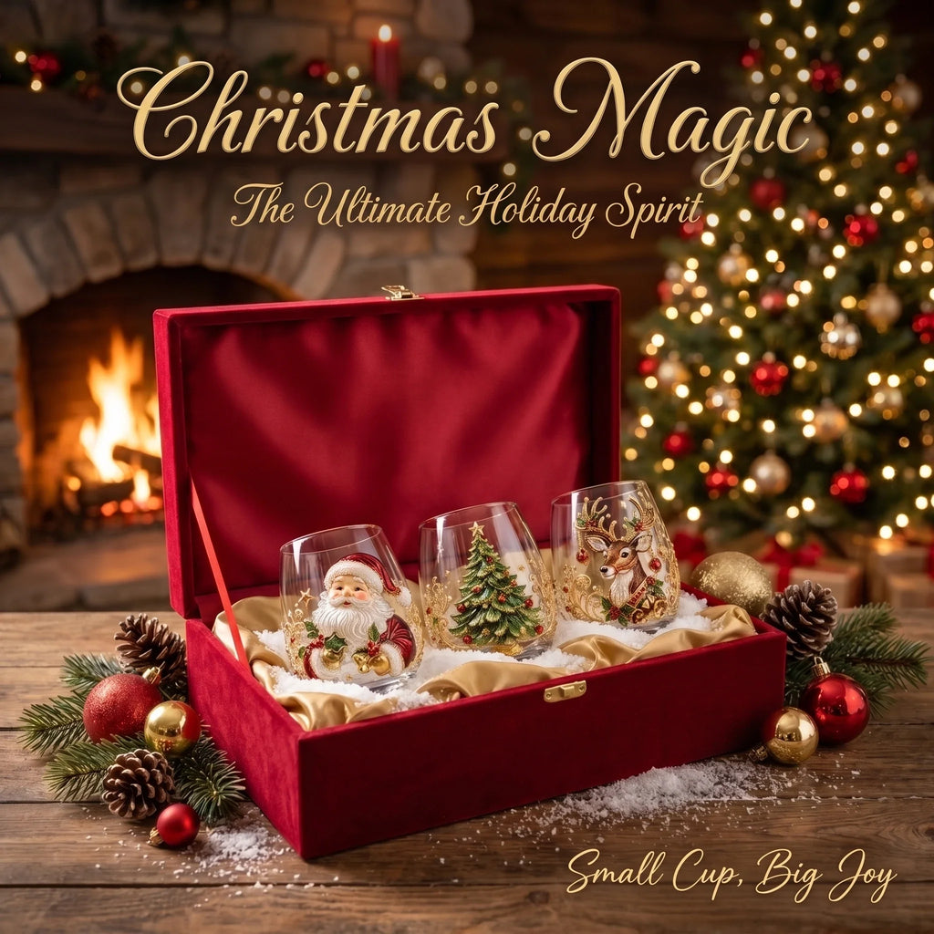 ⏳ Last Day 49% OFF – 3D Christmas Glass, A Magical Holiday Gift for Every Sip