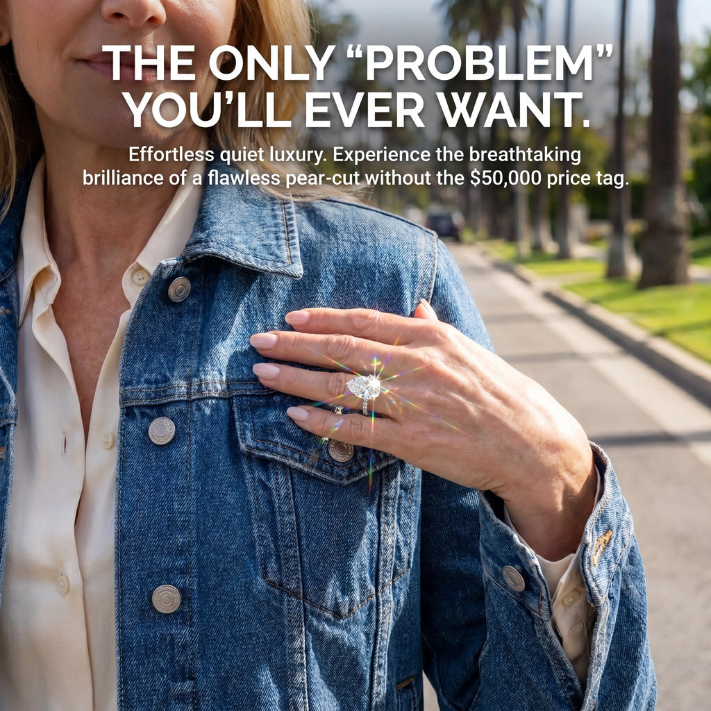 🔥Limited Time 90% Off- The Flawless Pear-Cut Solitaire | Premium Diamond Alternative