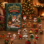 🎄 24-Day Mini Christmas Ornament Advent Calendar | 24 unique festive buildable designs with hanging loops—perfect for decorating Christmas trees, wreaths, and holiday displays 🧱