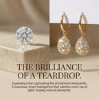 Premium Moissanite Teardrop Dangle Hoop Earrings-Limited Time 90% OFF🔥