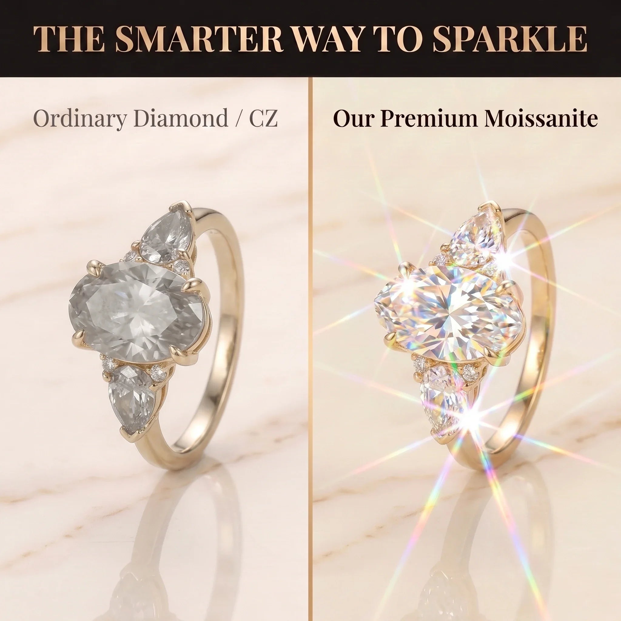 Classic Brilliant Fire Oval Statement Ring | 90% OFF Limited Time, Last Day!🔥