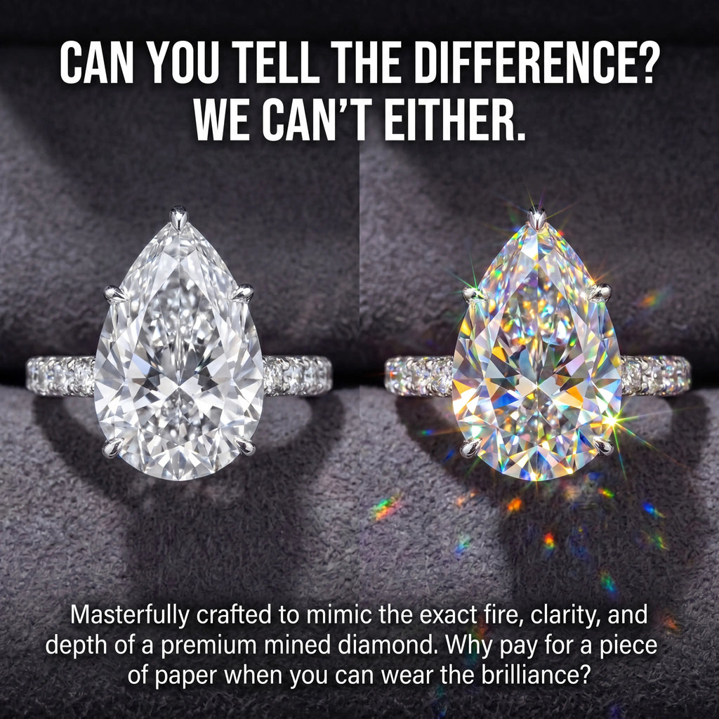 🔥Limited Time 90% Off- The Flawless Pear-Cut Solitaire | Premium Diamond Alternative