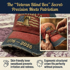 🔥 LAST DAY 90% OFF: Veteran-Backed 3D Embroidery Breathable Anti-Fade 1776-2026 Edition America 250th Anniversary Baseball Cap with Adjustable Back Strap