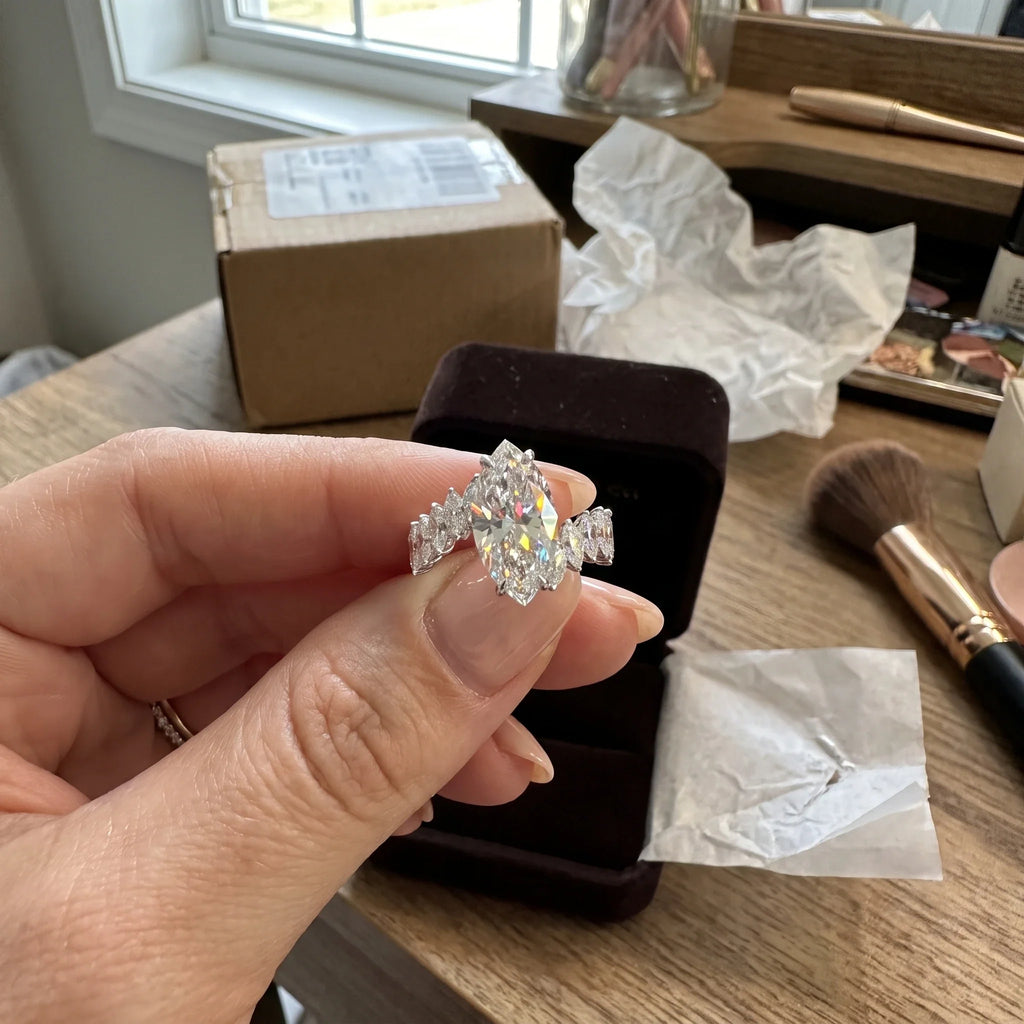 Timeless Marquise Vine Band Premium Moissanite Ring | 90% OFF Limited Time, Last Day!🔥
