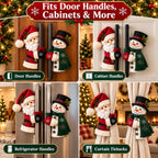🎅Christmas Door Handle Covers – Santa & Snowman Plush Door Knob Decorations
