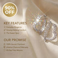🔥Limited Time 90% OFF-Weightless Moissanite Heart Earrings - Hypoallergenic S925