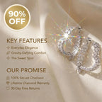 🔥Limited Time 90% OFF-Weightless Moissanite Heart Earrings - Hypoallergenic S925
