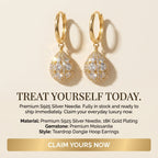 Premium Moissanite Teardrop Dangle Hoop Earrings-Limited Time 90% OFF🔥