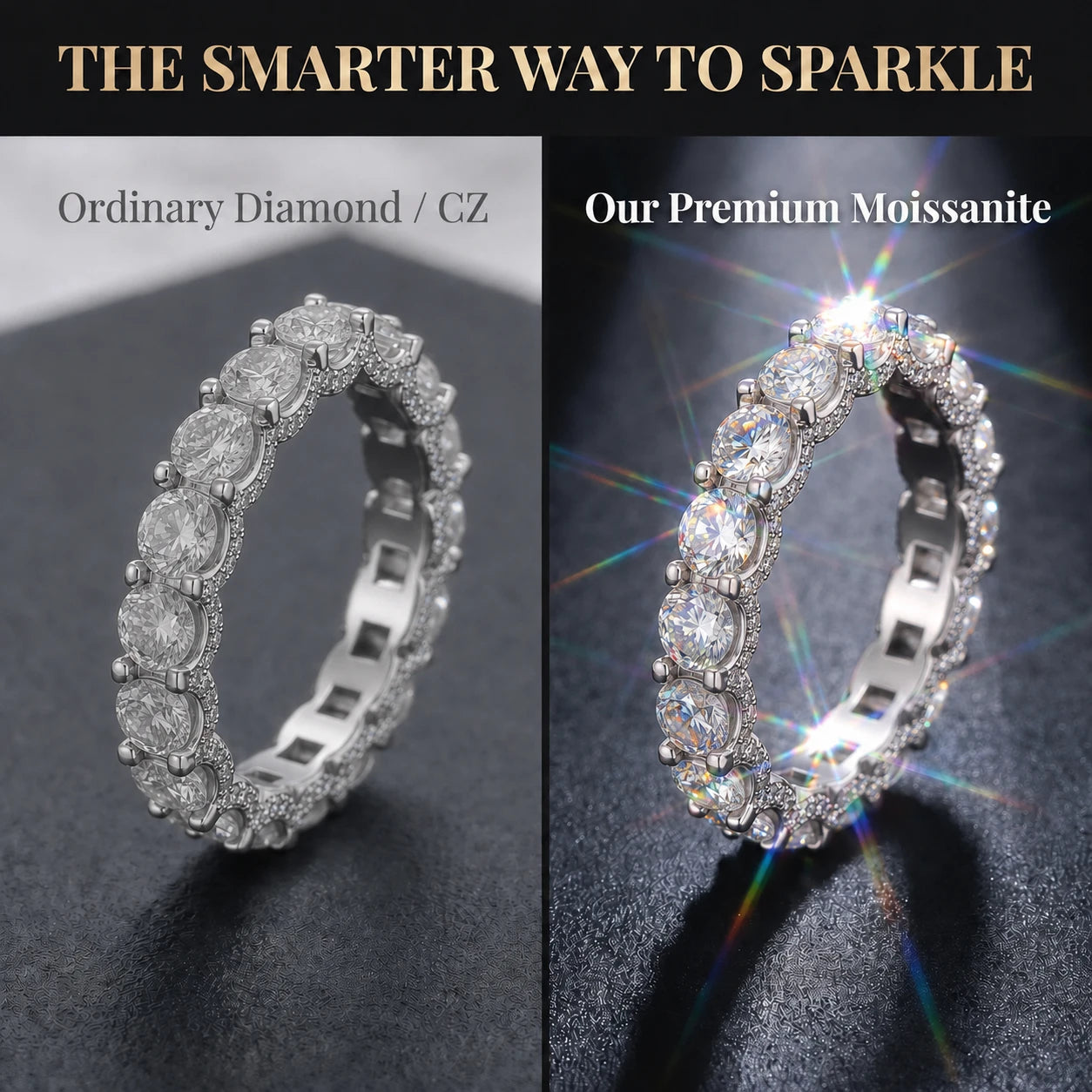 🔥 Final Flash Sale: 90% OFF-The Timeless Elegance - Premium Moissanite Eternity Band🔥