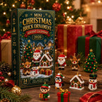 🎄 24-Day Mini Christmas Ornament Advent Calendar | 24 unique festive buildable designs with hanging loops—perfect for decorating Christmas trees, wreaths, and holiday displays 🧱