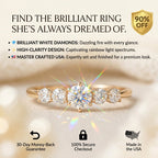 High-Clarity 5-Stone Premium Moissanite Ring | 90% OFF Limited Time, Last Day!🔥