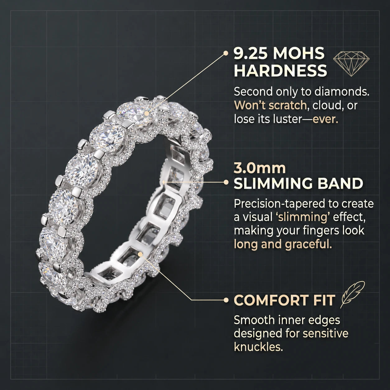 🔥 Final Flash Sale: 90% OFF-The Timeless Elegance - Premium Moissanite Eternity Band🔥