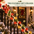 🔥🎅 Santa Magic Gift Cascade Railing Light