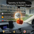 Handmade Crochet Ghost & Pumpkin Charm