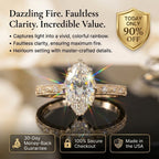 Vintage Floral Setting 3CT Dutch Marquise Moissanite Ring | 90% OFF Limited Time, Last Day!🔥