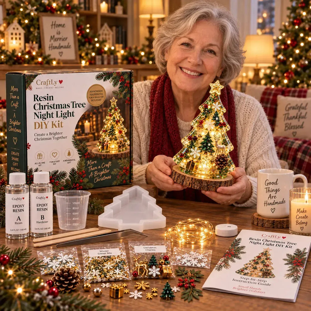 🎄 DIY Christmas Tree Night Light Kit — 💕 Step-by-Step Guide Included