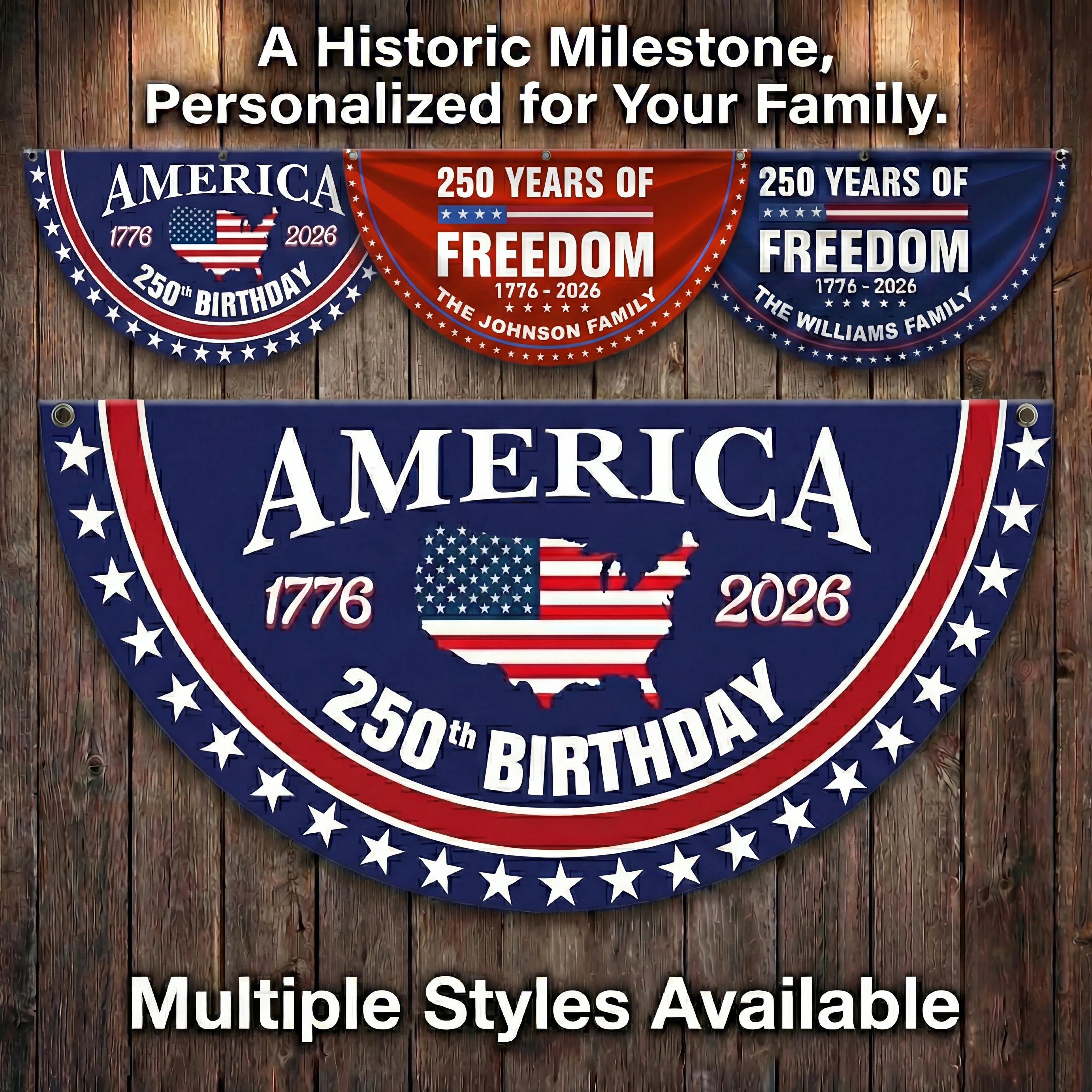 50% OFF TODAY – America’s 250th Porch Banner🗽