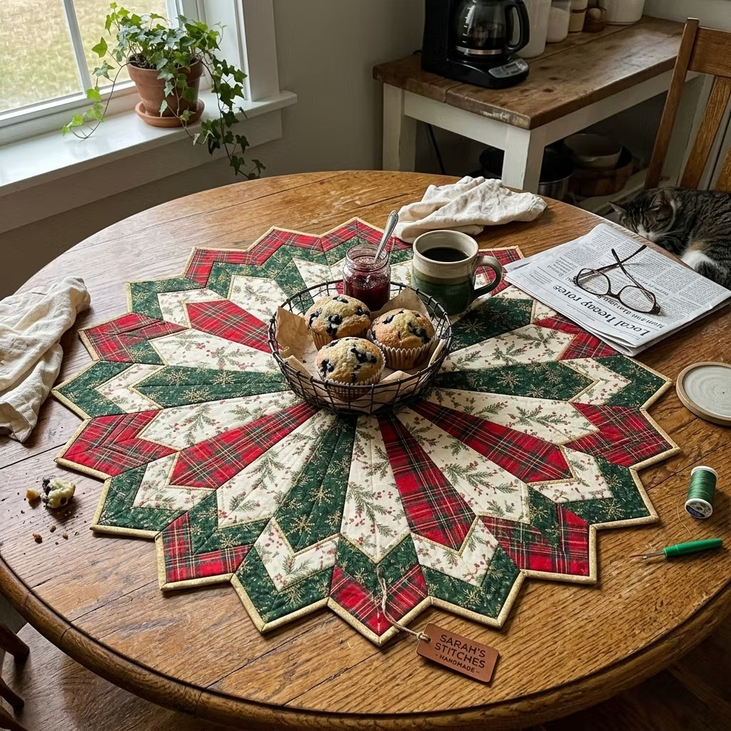Holiday Star Table Topper Quilting Template Set