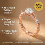 🚨 LAST DAY 90% OFF- Premium 2ct Moissanite Travel Ring - Classic Twisted Band (Passes Diamond Tester)