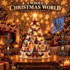 🎄Christmas Village Projection Centerpiece – 4 Themed Villages