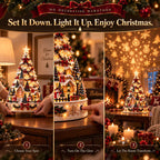 🎄Christmas Village Projection Centerpiece – 4 Themed Villages