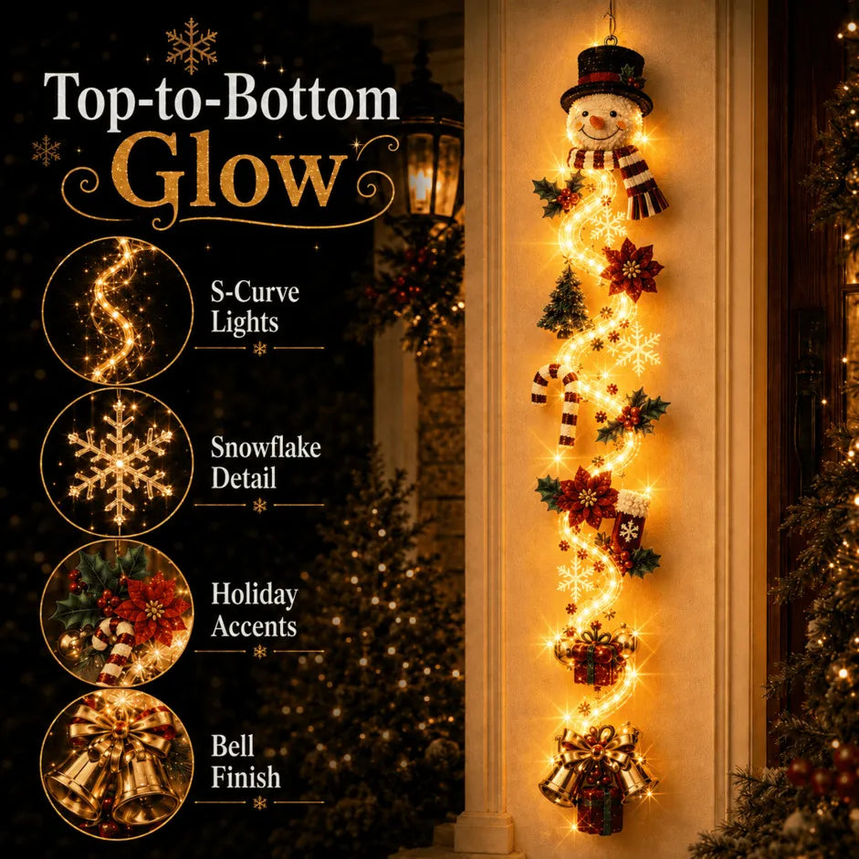 🎄 50% OFF ✨ Light-Up Christmas Door Hanging Decor — Bring Holiday Magic Home