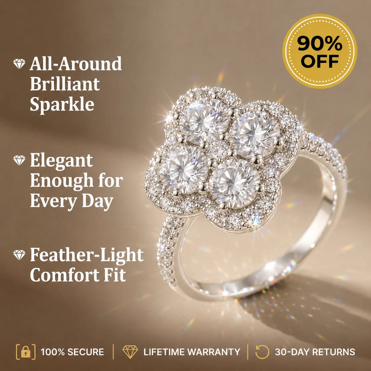 The 2-Carat Moissanite Masterpiece Ring-🔥Limited Time 90% OFF