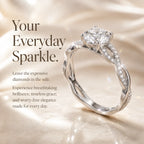 🚨 LAST DAY 90% OFF- Premium 2ct Moissanite Travel Ring - Classic Twisted Band (Passes Diamond Tester)