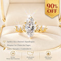 🚨LAST DAY 90% OFF-5ct Marquise Ring - Visually Slims Your Fingers