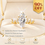 🚨LAST DAY 90% OFF-5ct Marquise Ring - Visually Slims Your Fingers