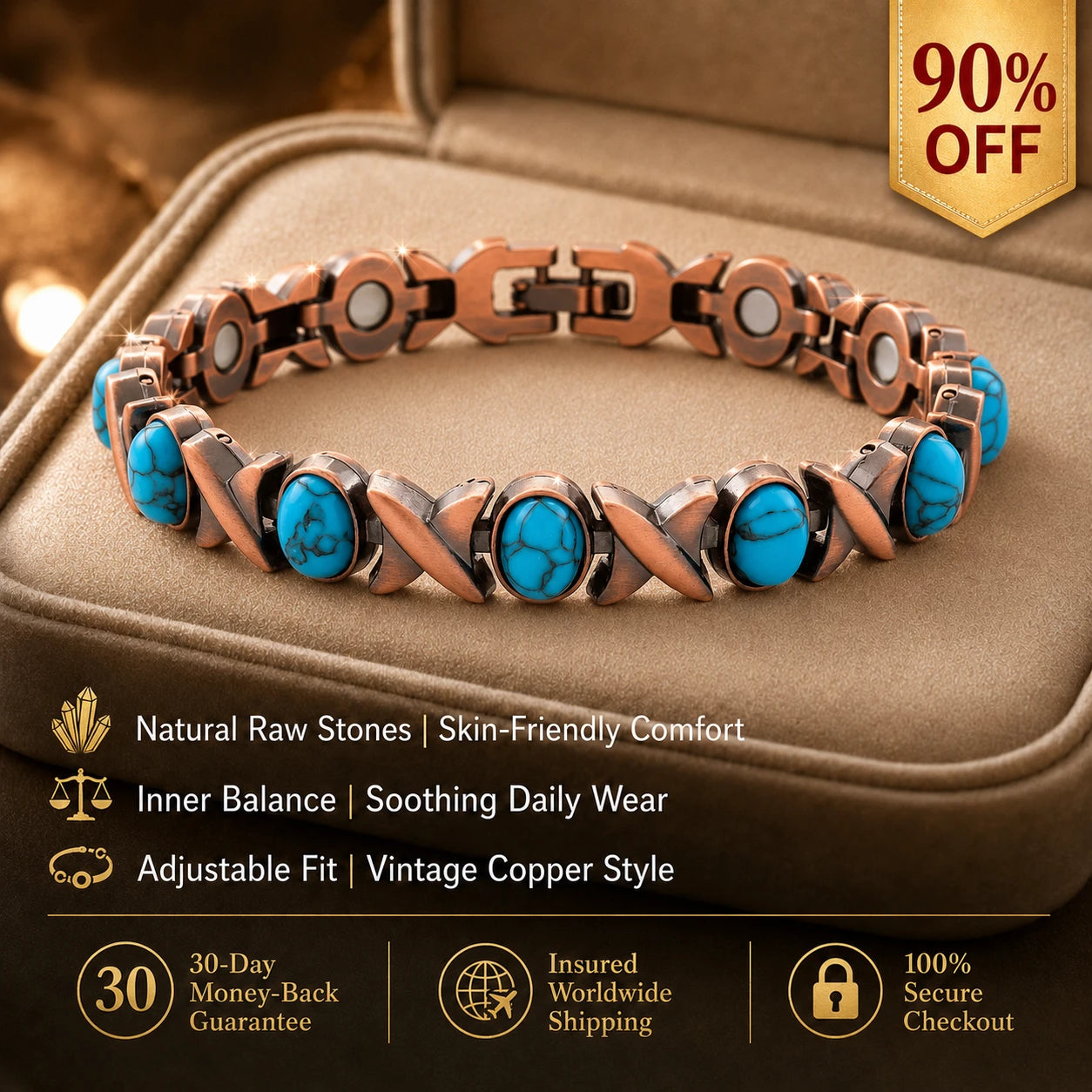 🔥 Final Flash Sale: 50% OFF -The "Inner Peace" Vintage Copper Grounding Bracelet