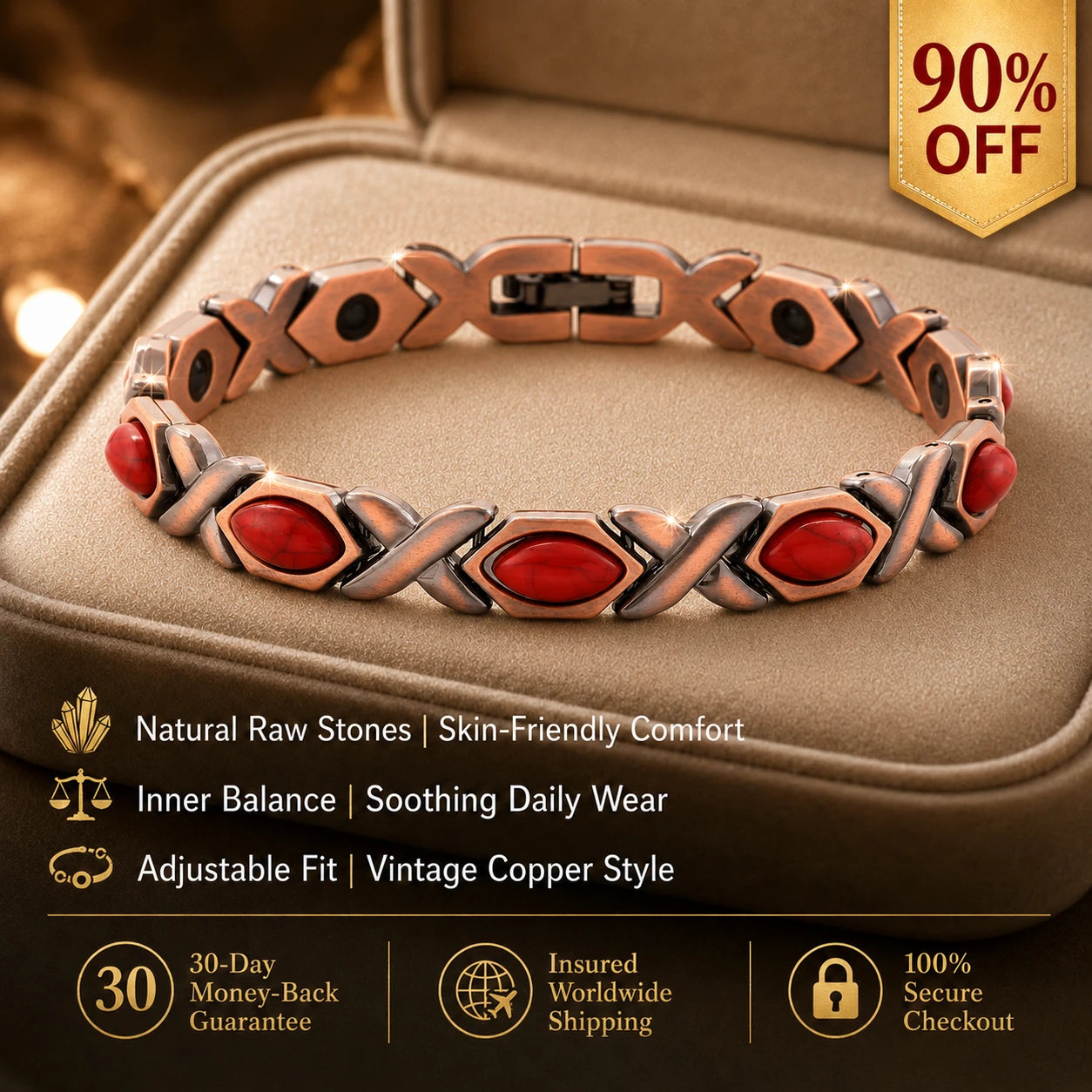 🔥 Final Flash Sale: 50% OFF -The "Inner Peace" Vintage Copper Grounding Bracelet
