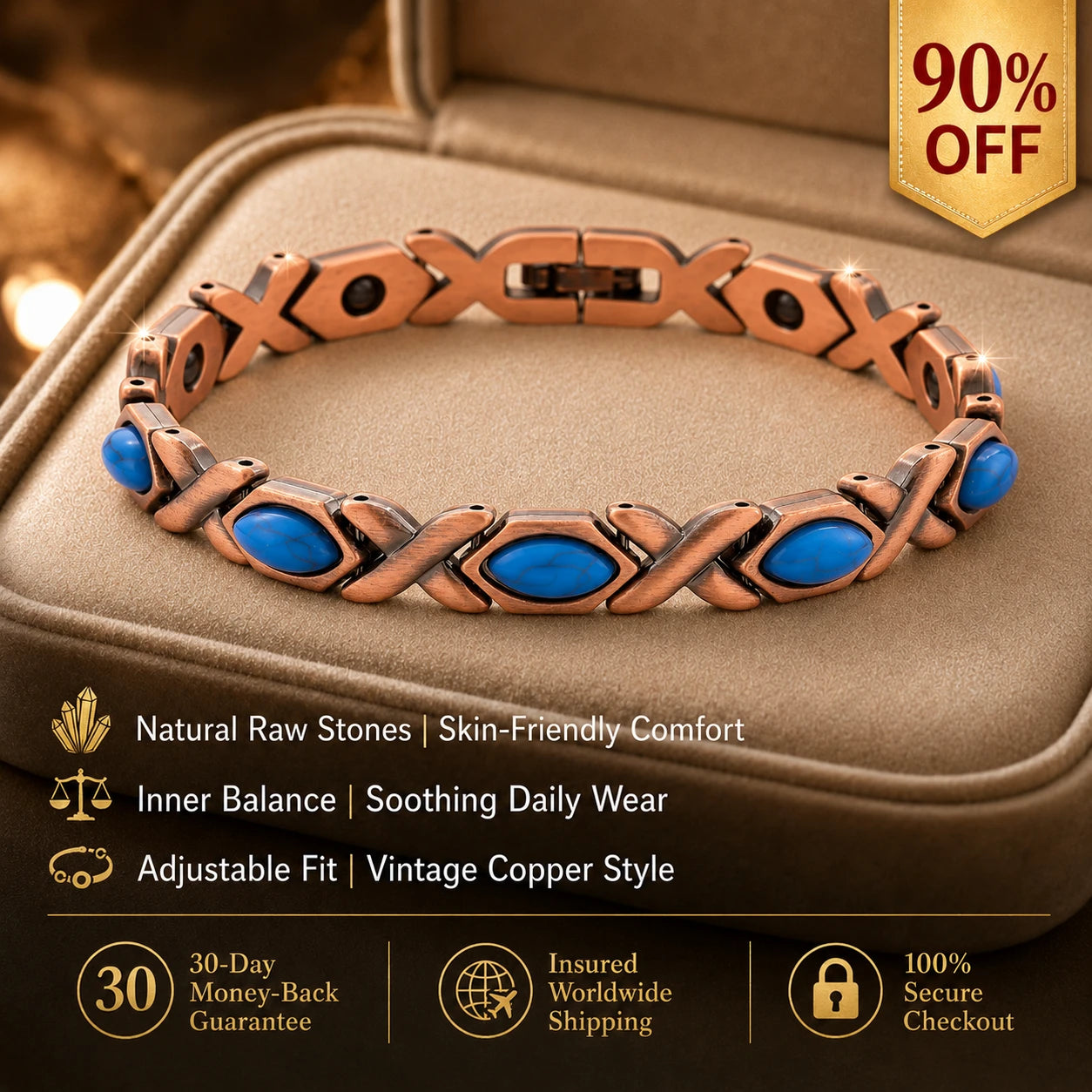 🔥 Final Flash Sale: 50% OFF -The "Inner Peace" Vintage Copper Grounding Bracelet