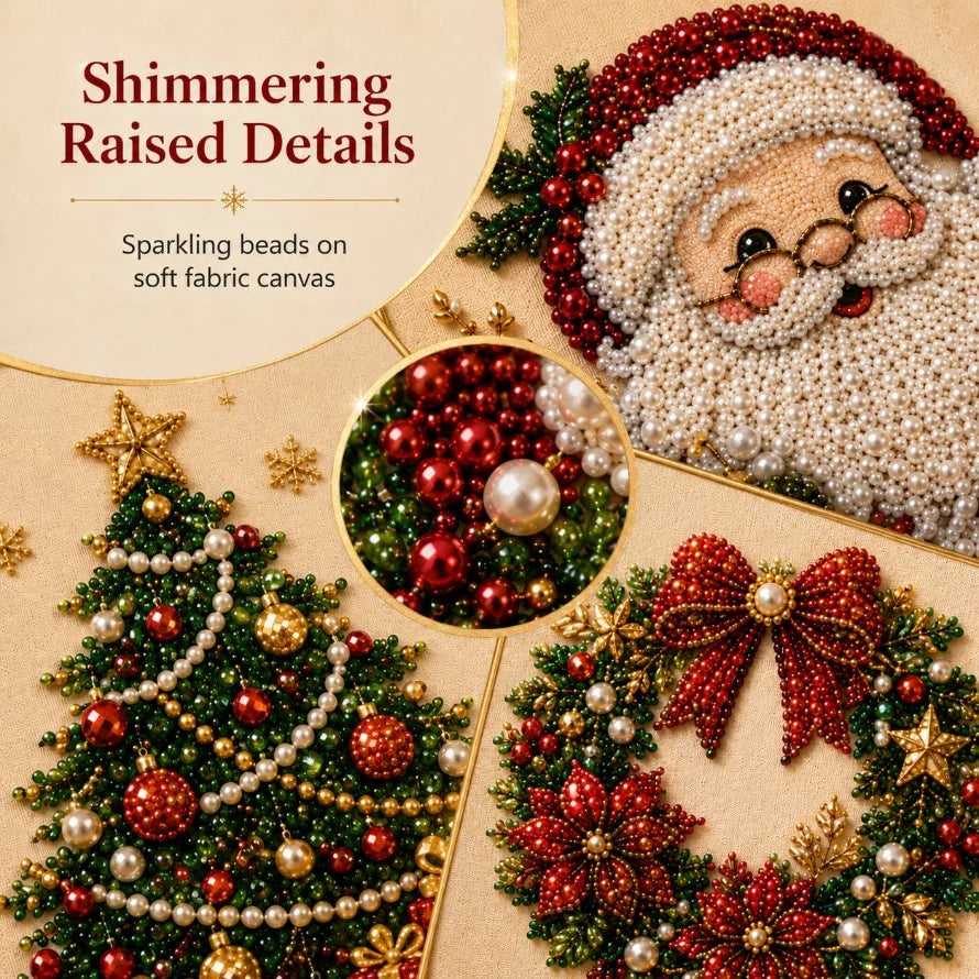 🔥 LAST DAY 50% OFF :🧘Relaxing & Beginner-Friendly - 🎨💎DIY Christmas Pearl Diamond Painting Art Kit