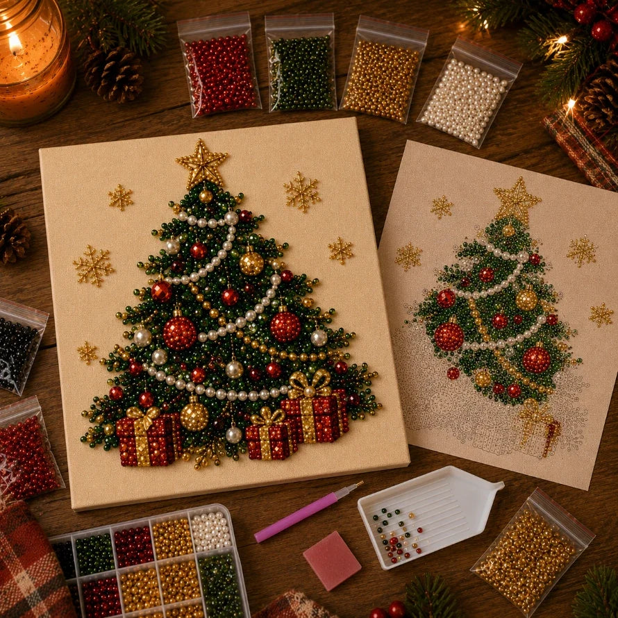 🔥 LAST DAY 50% OFF :🧘Relaxing & Beginner-Friendly - 🎨💎DIY Christmas Pearl Diamond Painting Art Kit