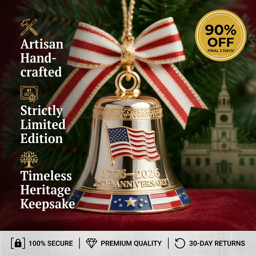 🔥Last 3 Days! 90% OFF-Limited Edition U.S. 250th Anniversary Commemorative Bell Ornament