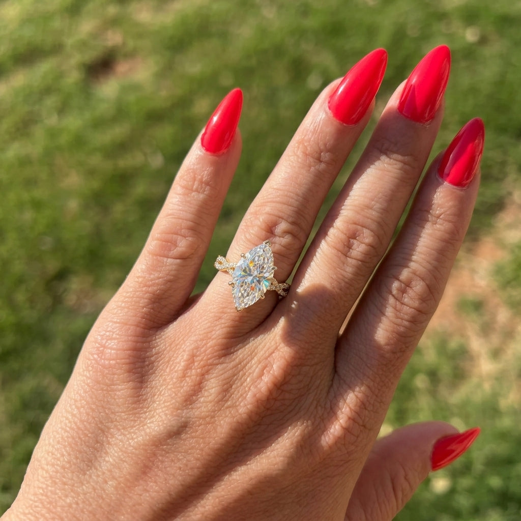 1-5 Carat Infinity Twist Marquise Moissanite Ring | 90% OFF Limited Time, Last Day!🔥