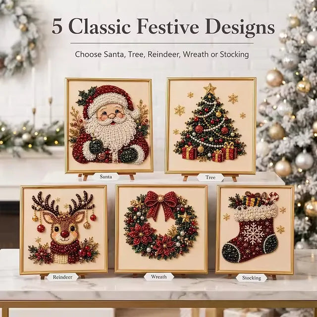 🔥 LAST DAY 50% OFF :🧘Relaxing & Beginner-Friendly - 🎨💎DIY Christmas Pearl Diamond Painting Art Kit