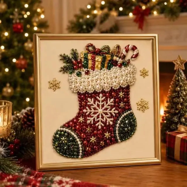 🔥 LAST DAY 50% OFF :🧘Relaxing & Beginner-Friendly - 🎨💎DIY Christmas Pearl Diamond Painting Art Kit
