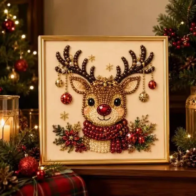 🔥 LAST DAY 50% OFF :🧘Relaxing & Beginner-Friendly - 🎨💎DIY Christmas Pearl Diamond Painting Art Kit