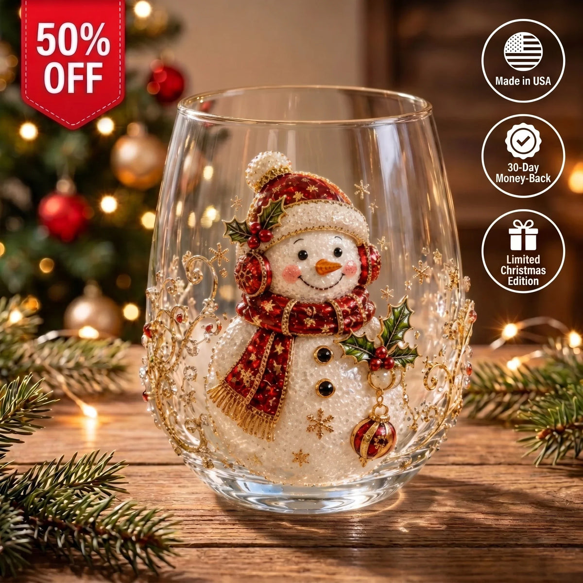 ⏳ Last Day 49% OFF – 3D Christmas Glass, A Magical Holiday Gift for Every Sip